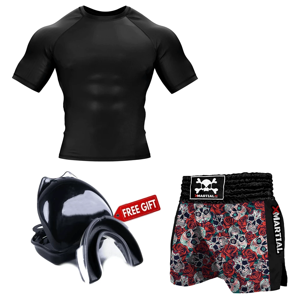 XMARTIAL Skull And Roses Muay Thai Gear BJJ Bundles (Best Deals) 7 XMARTIAL Skull And Roses Muay Thai Gear BJJ Bundles (Best Deals)