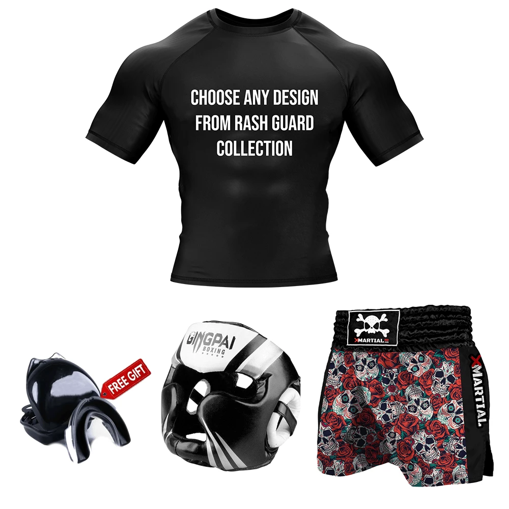 XMARTIAL Skull And Roses Muay Thai Gear BJJ Bundles (Best Deals) 13 XMARTIAL Skull And Roses Muay Thai Gear BJJ Bundles (Best Deals)