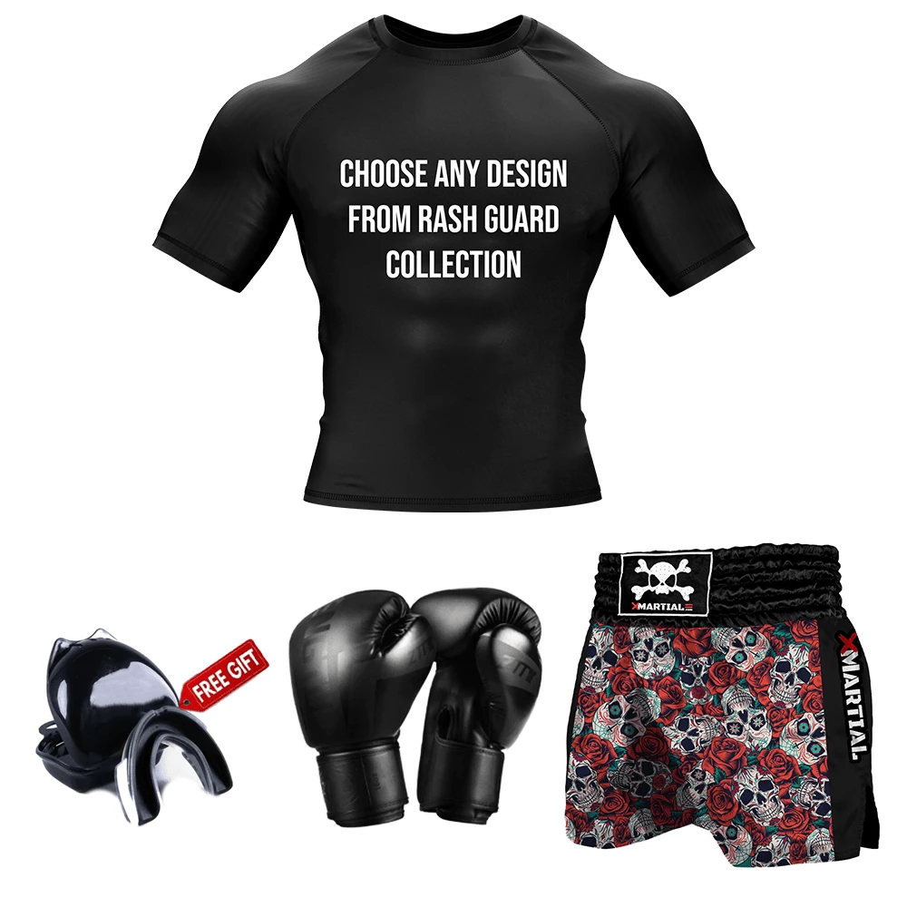 XMARTIAL Skull And Roses Muay Thai Gear BJJ Bundles (Best Deals) 12 XMARTIAL Skull And Roses Muay Thai Gear BJJ Bundles (Best Deals)