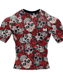 XMARTIAL Skull And Roses Rash Guard