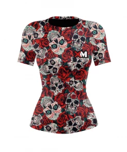 XMARTIAL Rash Guards Skull And Roses Women's Rash Guard 11 XMARTIAL Rash Guards Skull And Roses Women's Rash Guard