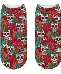 XMARTIAL Streetwear & Athletics Skull Ankle Socks