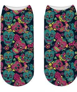 XMARTIAL Streetwear & Athletics Skull Ankle Socks