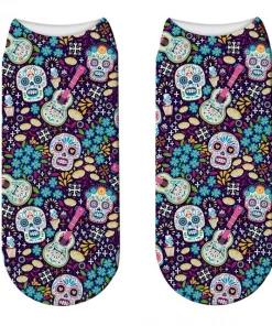 XMARTIAL Streetwear & Athletics Skull Ankle Socks