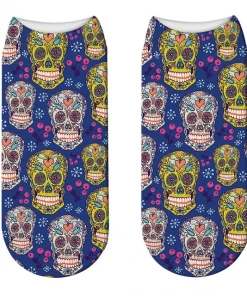 XMARTIAL Streetwear & Athletics Skull Ankle Socks