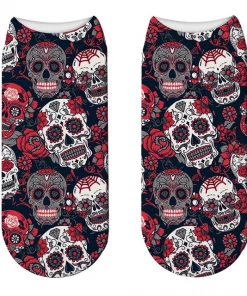 XMARTIAL Streetwear & Athletics Skull Ankle Socks