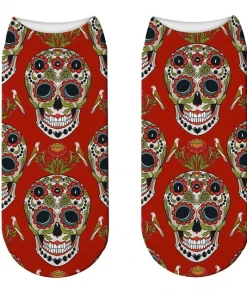 XMARTIAL Streetwear & Athletics Skull Ankle Socks