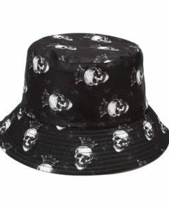 XMARTIAL Skull Print Bucket Hat