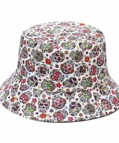 XMARTIAL Skull Print Bucket Hat
