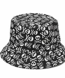 XMARTIAL Skull Print Bucket Hat