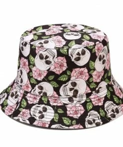 XMARTIAL Skull Print Bucket Hat