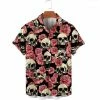 XMARTIAL Skulls And Roses Casual Shirt