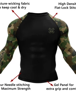 XMARTIAL Sleeve Camo Rash Guard