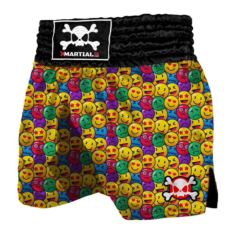 XMARTIAL Smiley Muay Thai Shorts MMA Shorts 3 XMARTIAL Smiley Muay Thai Shorts MMA Shorts
