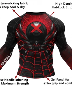 XMARTIAL Rash Guards Spider-Mat Rash Guard