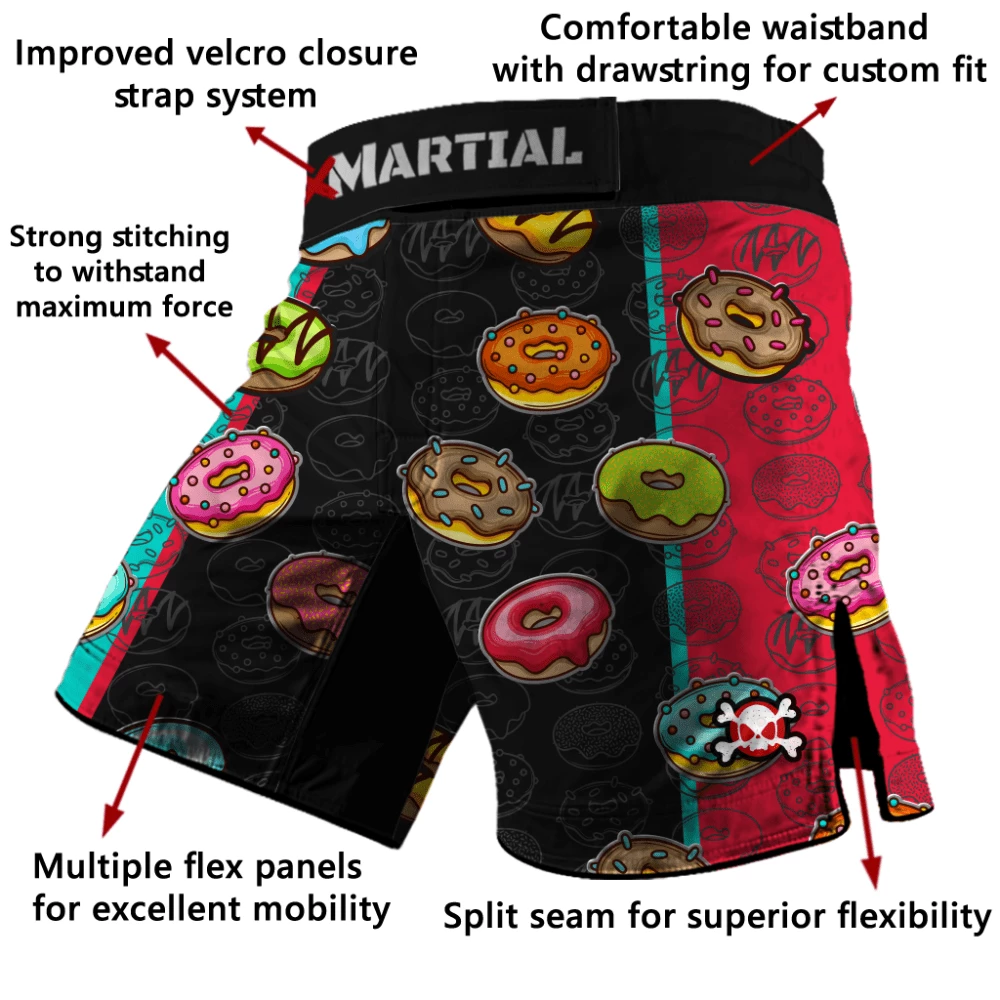 XMARTIAL Sprinkled Donuts Hybrid BJJ/MMA Shorts 4 XMARTIAL Sprinkled Donuts Hybrid BJJ/MMA Shorts