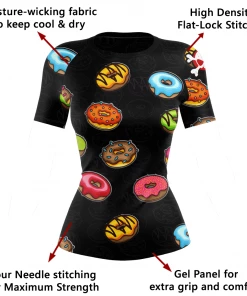 XMARTIAL Sprinkled Donuts Women's Rash Guard 12 XMARTIAL Sprinkled Donuts Women's Rash Guard