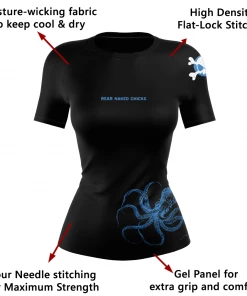 XMARTIAL Rash Guards Struggle Cuddle Octopus Women’s Rash Guard