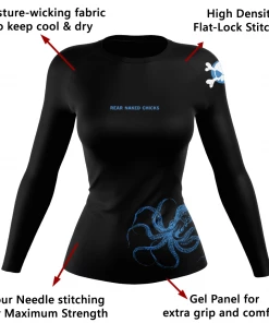 XMARTIAL Rash Guards Struggle Cuddle Octopus Women’s Rash Guard