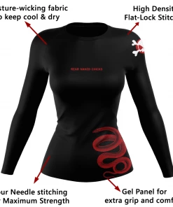 XMARTIAL Rash Guards Struggle Cuddle Snake Women’s Rash Guard