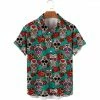 XMARTIAL Streetwear & Athletics Sugar Skull Casual Shirt