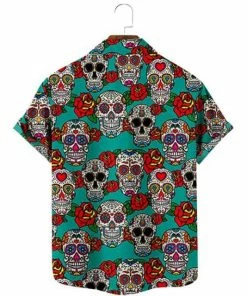 XMARTIAL Streetwear & Athletics Sugar Skull Casual Shirt