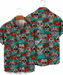 XMARTIAL Streetwear & Athletics Sugar Skull Casual Shirt 8 XMARTIAL Streetwear & Athletics Sugar Skull Casual Shirt