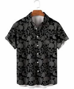 XMARTIAL Streetwear & Athletics Tight Skull Casual Shirt