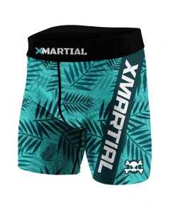 XMARTIAL MMA Shorts Tropical BJJ/MMA Compression Shorts