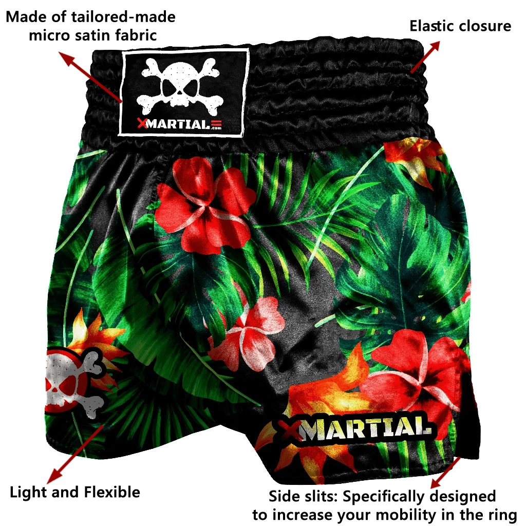 XMARTIAL Tropical Flower Muay Thai Shorts 5 XMARTIAL Tropical Flower Muay Thai Shorts