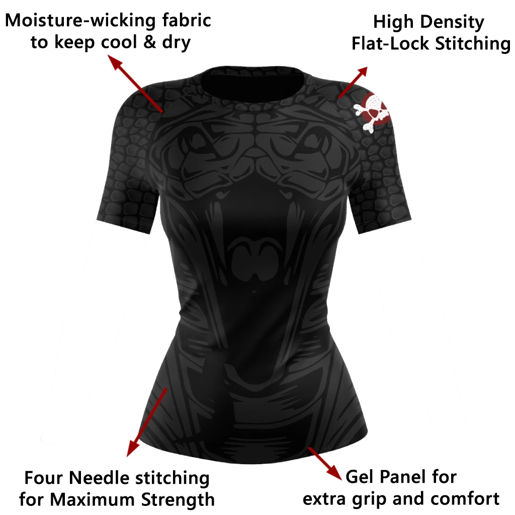XMARTIAL Viper Women's Rash Guard Rash Guards 7 XMARTIAL Viper Women's Rash Guard Rash Guards