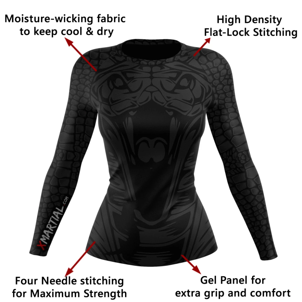 XMARTIAL Viper Women's Rash Guard Rash Guards 6 XMARTIAL Viper Women's Rash Guard Rash Guards