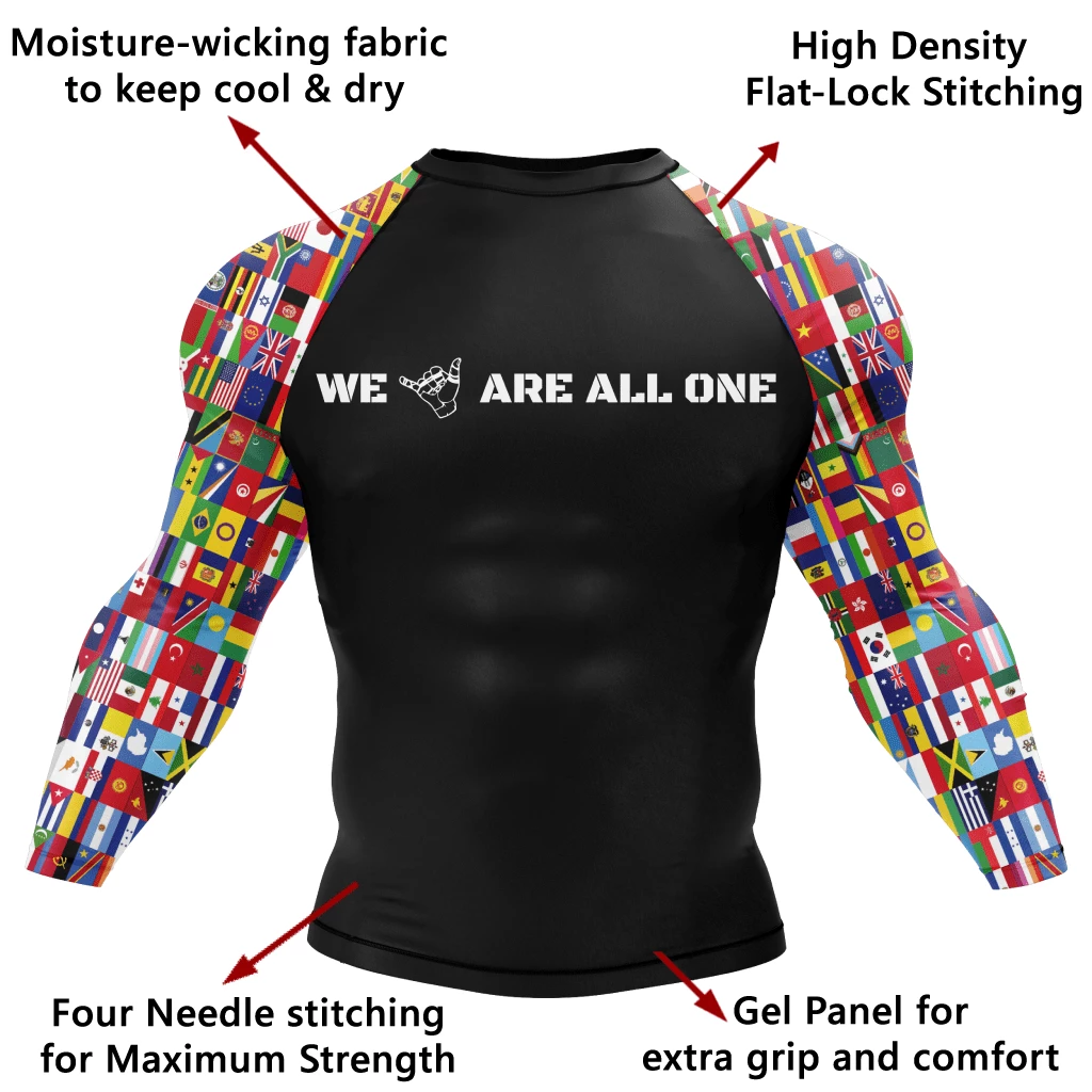 XMARTIAL We Are All One Rash Guard Rash Guards 5 XMARTIAL We Are All One Rash Guard Rash Guards