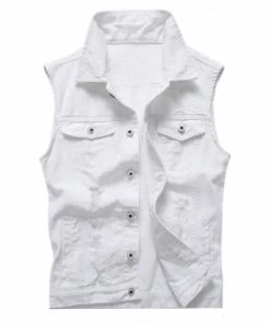 XMARTIAL White Style Denim Vest New Arrival