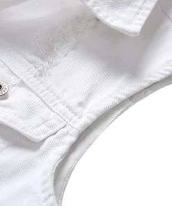 XMARTIAL White Style Denim Vest New Arrival