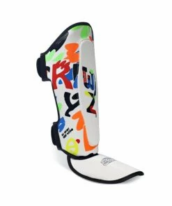 XMARTIAL White Fighter Kids Muay Thai Shin Guards