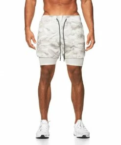 XMARTIAL White Graffiti Limitless 2-in-1 Shorts