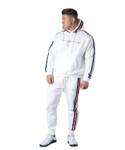 XMARTIAL White Side Striped Hoodies Joggers BJJ Gear