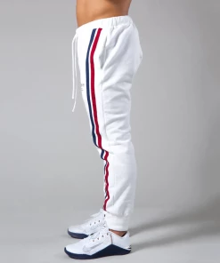 XMARTIAL Streetwear & Athletics White Striped Joggers