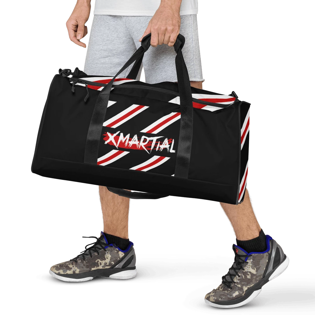 XMARTIAL New Arrival XM Stripes Duffel Bag 4 XMARTIAL New Arrival XM Stripes Duffel Bag