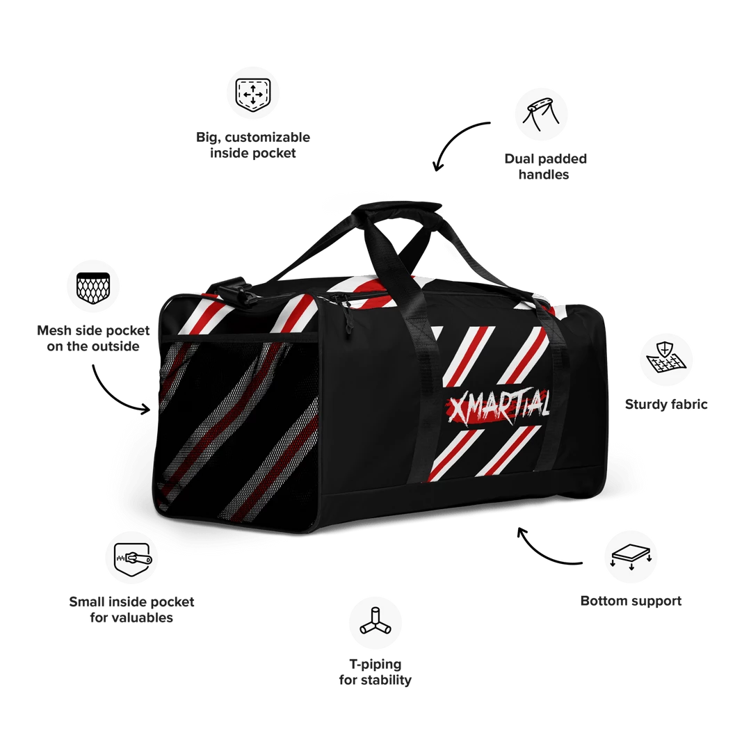 XMARTIAL New Arrival XM Stripes Duffel Bag 11 XMARTIAL New Arrival XM Stripes Duffel Bag