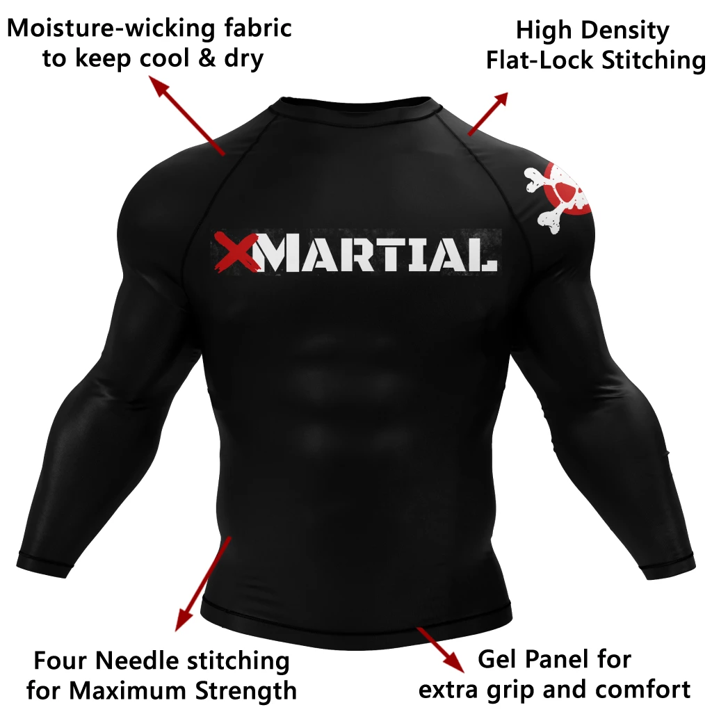 XMARTIAL Classic Rash Guard Rash Guards 6 XMARTIAL Classic Rash Guard Rash Guards
