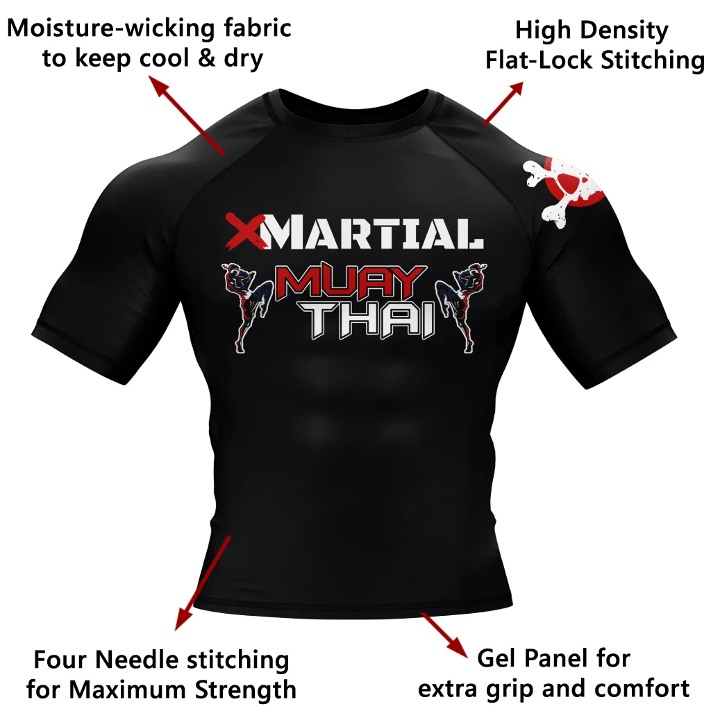 Rash Guards XMARTIAL Muay Thai Rash Guard 4 Rash Guards XMARTIAL Muay Thai Rash Guard