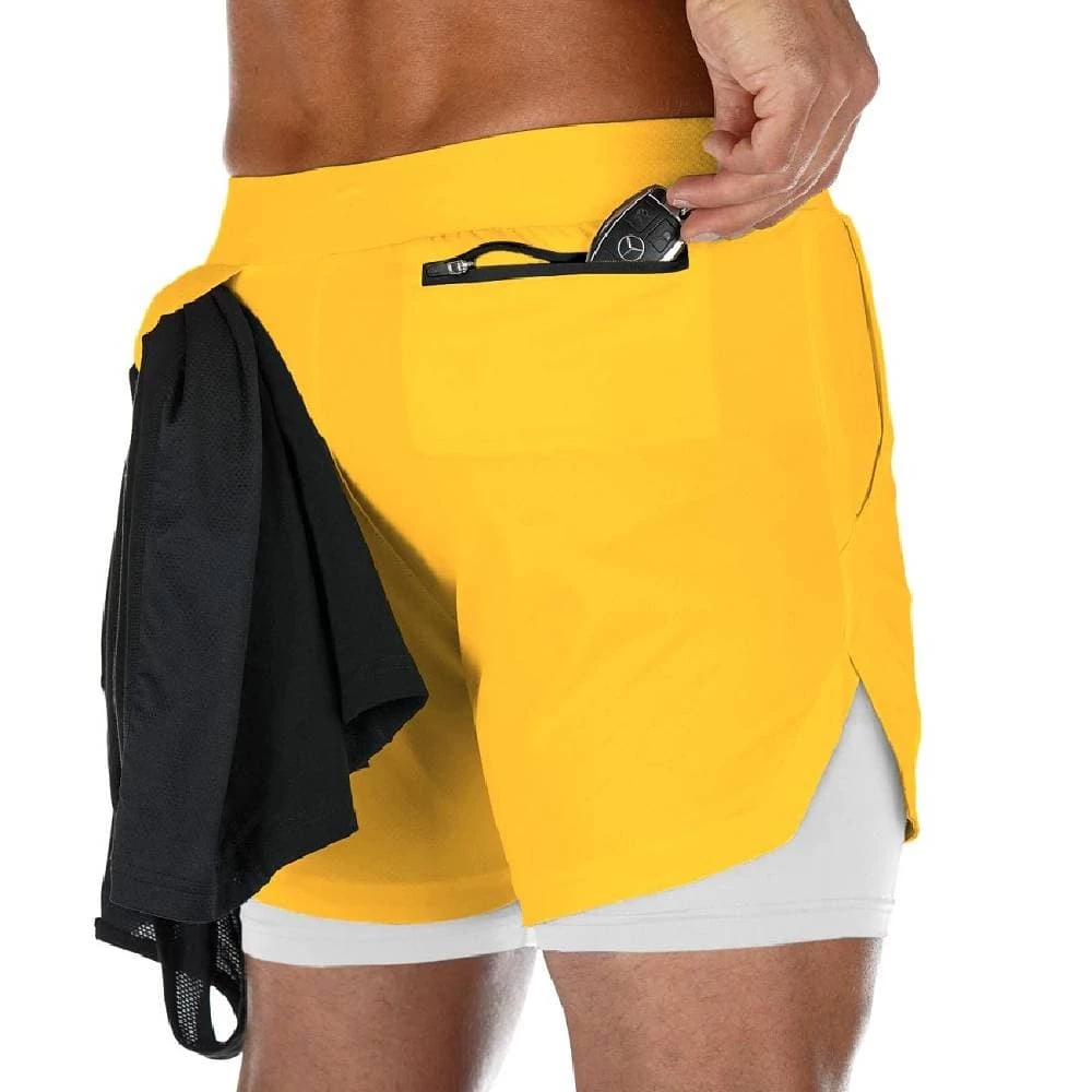 XMARTIAL Yellow Limitless Fitness 2-in-1 Shorts 4 XMARTIAL Yellow Limitless Fitness 2-in-1 Shorts