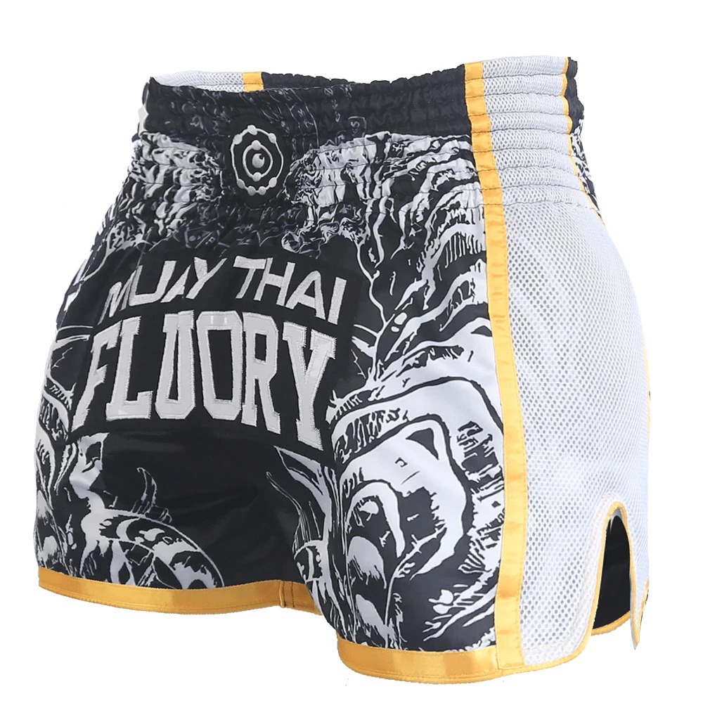 XMARTIAL MMA Shorts Yellow Tiger Muay Thai Shorts 4 XMARTIAL MMA Shorts Yellow Tiger Muay Thai Shorts